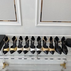 샤넬 램스킨 오픈슈즈 웨지힐 G37869