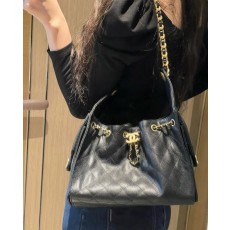 샤넬 25백 호보 스몰 캐비어 블랙금장