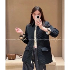 버버리 플랩 퀼팅 미드 자켓
