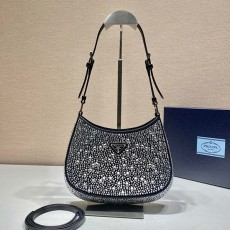 프라다 아플리케 클레오 새틴백 1BC169